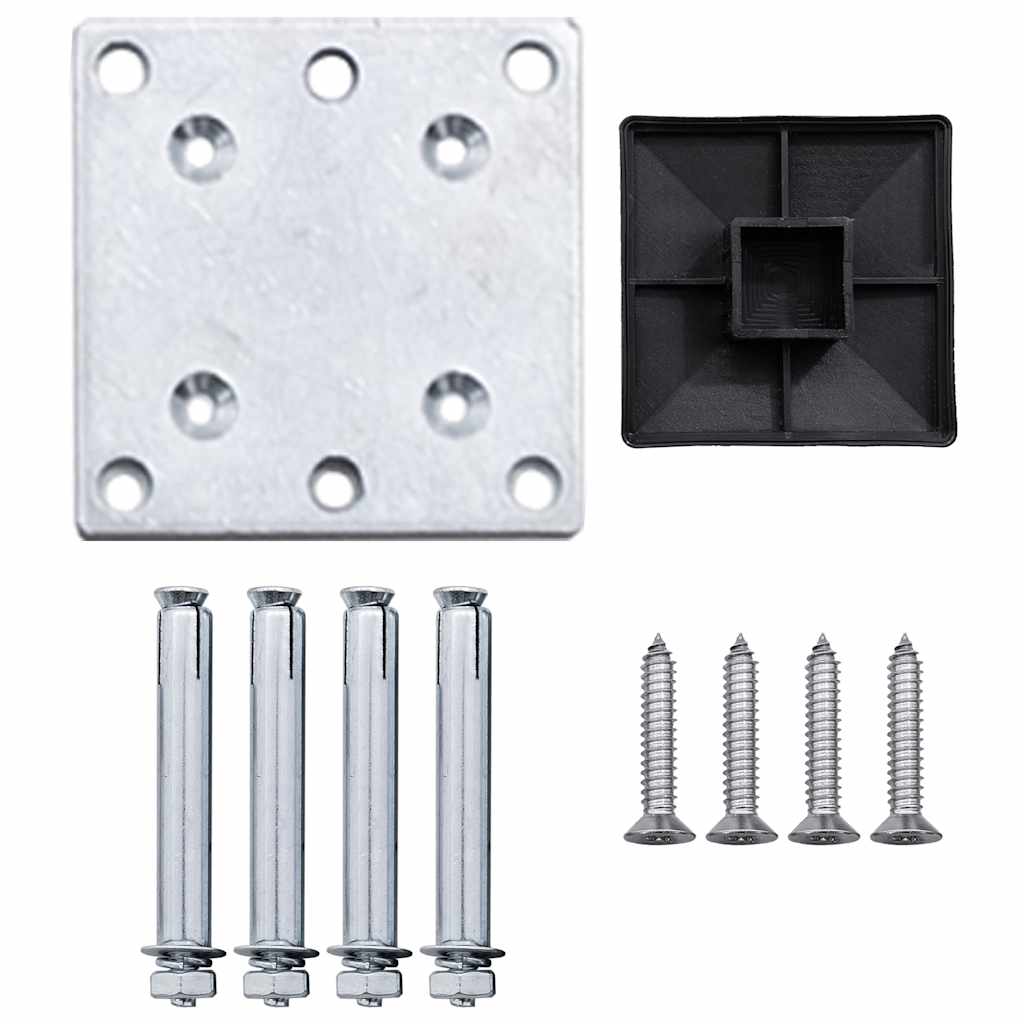 Zaunelement WPC 175x105 cm Schwarz