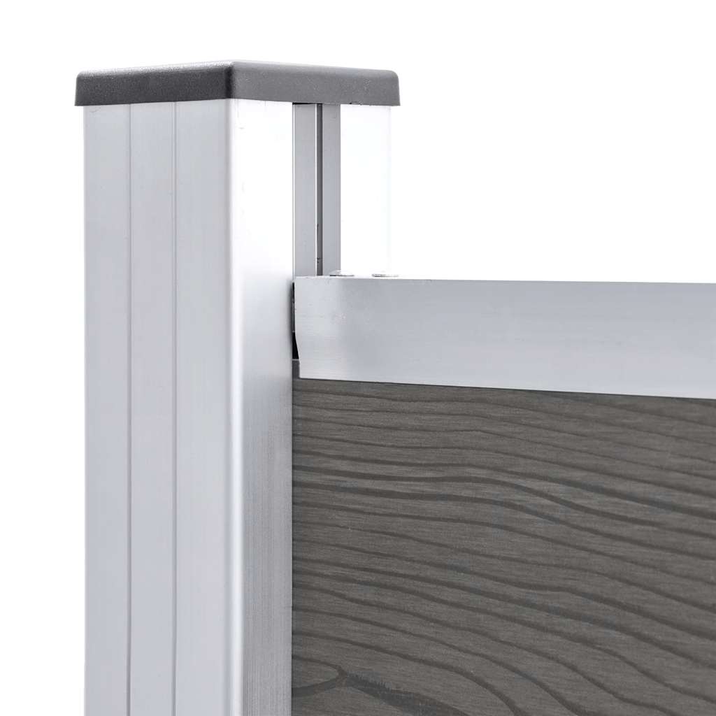 Zaunelement WPC 95x186 cm Grau