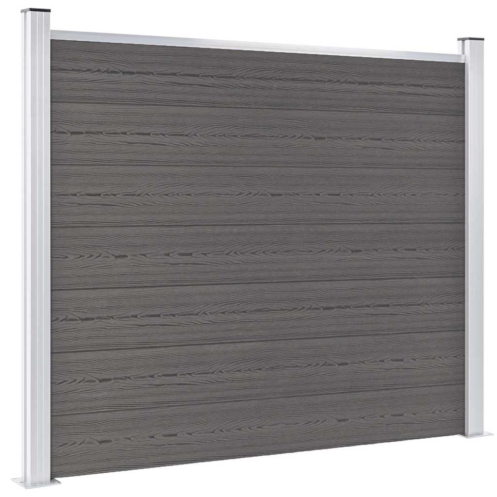 Zaunelement WPC 180x146 cm Grau