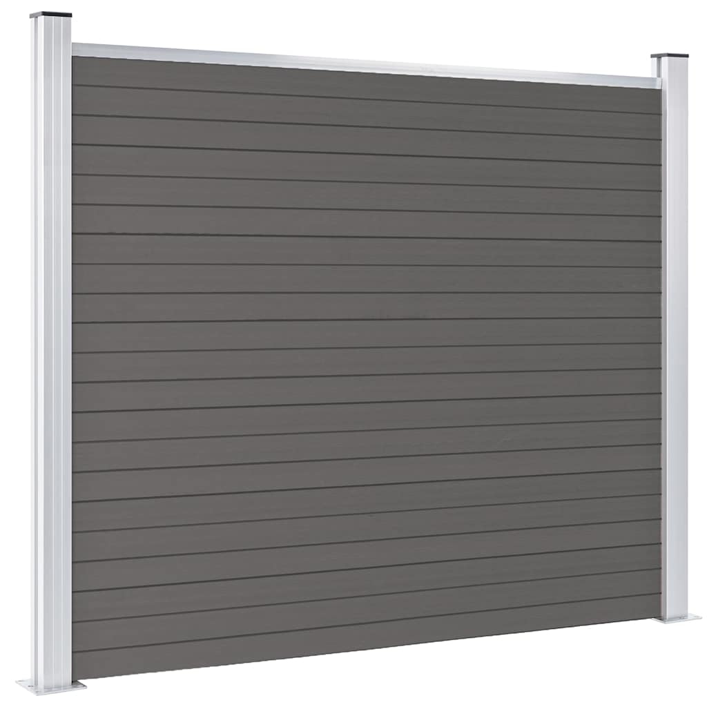 Zaunelement WPC 180x146 cm Grau