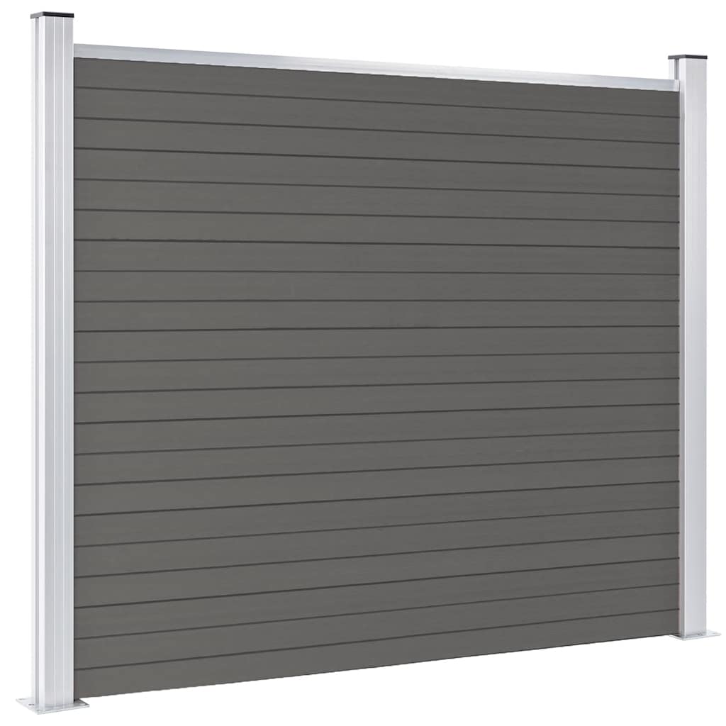 Zaunelement WPC 180x146 cm Grau