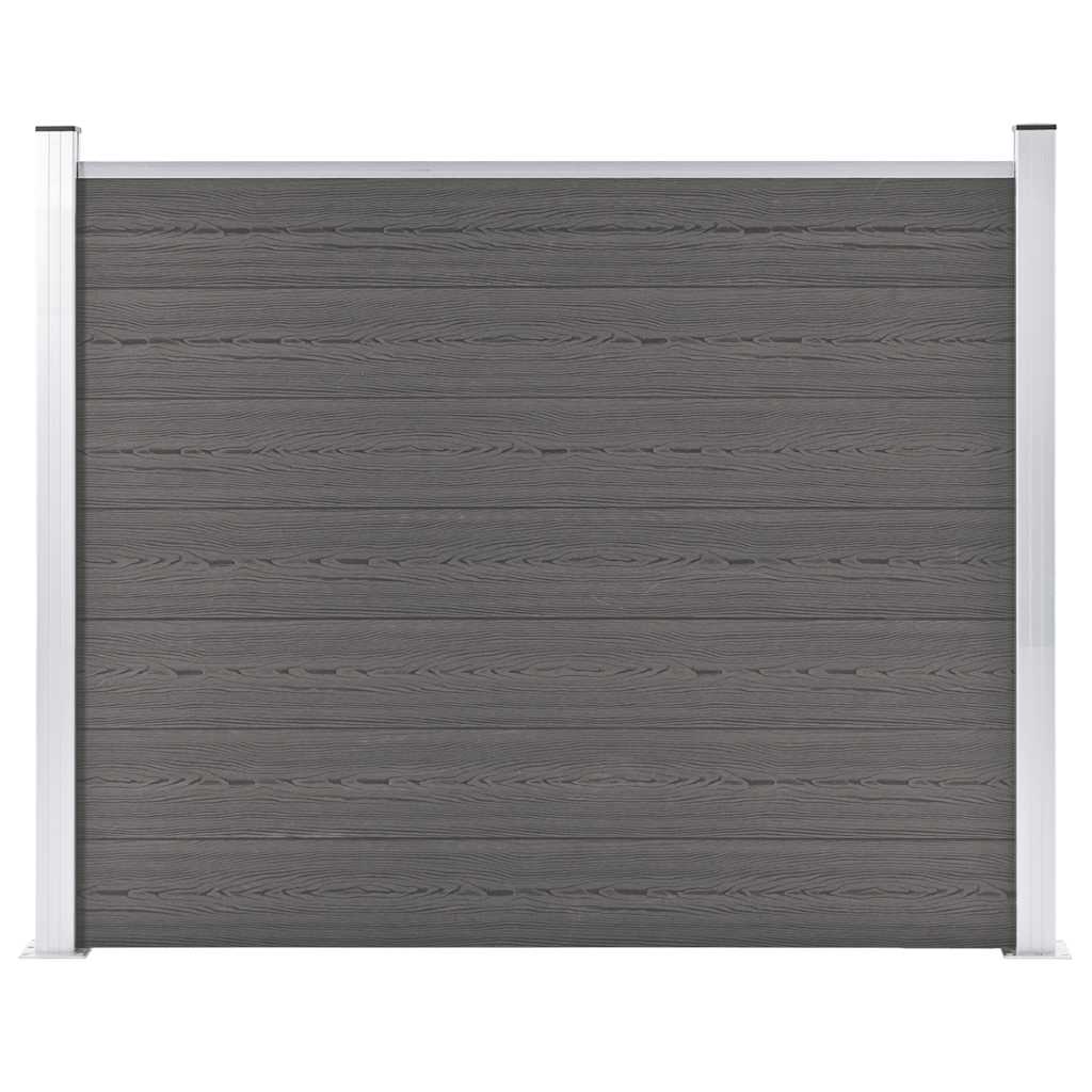 Zaunelement WPC 180x146 cm Grau
