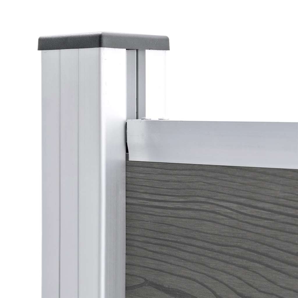 Zaunelement WPC 180x146 cm Grau