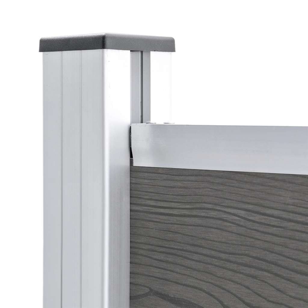 Zaunelement WPC 180x146 cm Grau