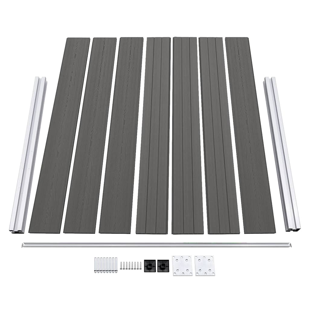 Zaunelement WPC 180x146 cm Grau