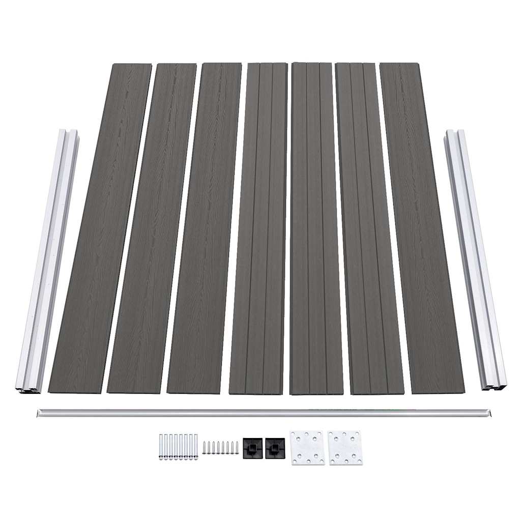 Zaunelement WPC 180x146 cm Grau
