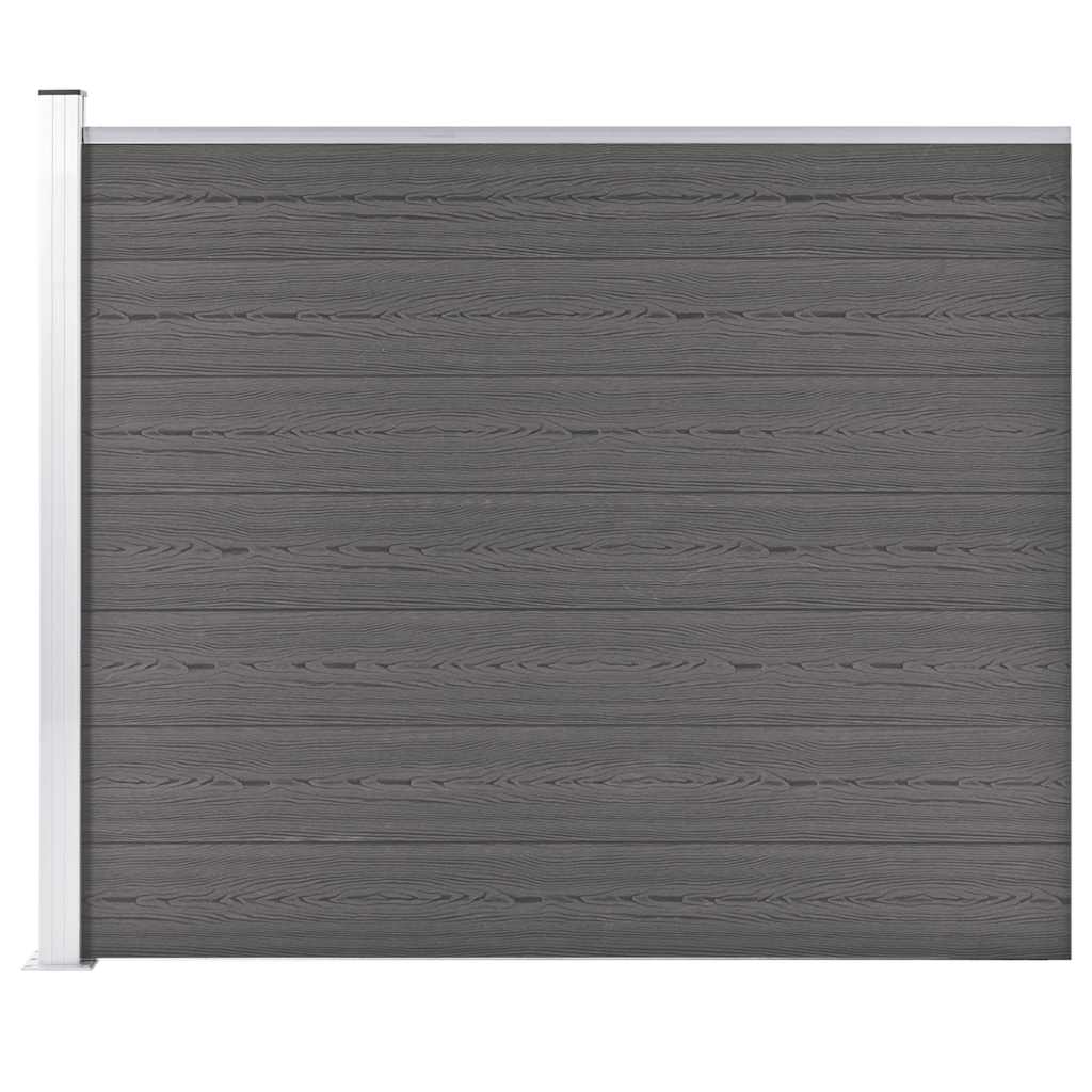 Zaunelement WPC 175x146 cm Grau