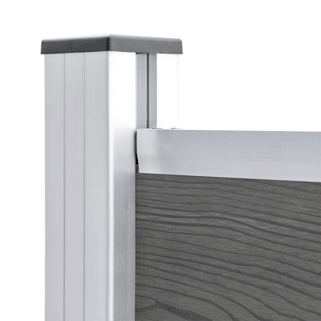Zaunelement WPC 175x146 cm Grau