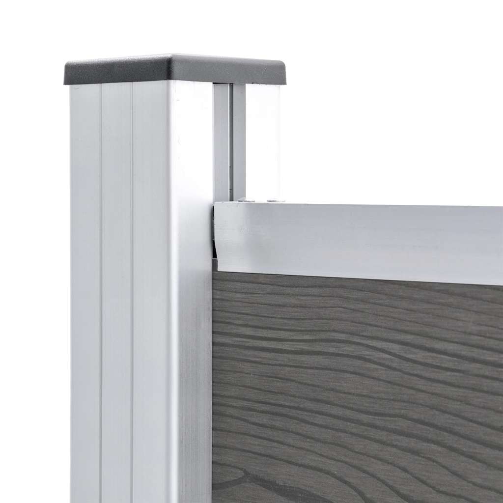 Zaunelement WPC 175x146 cm Grau