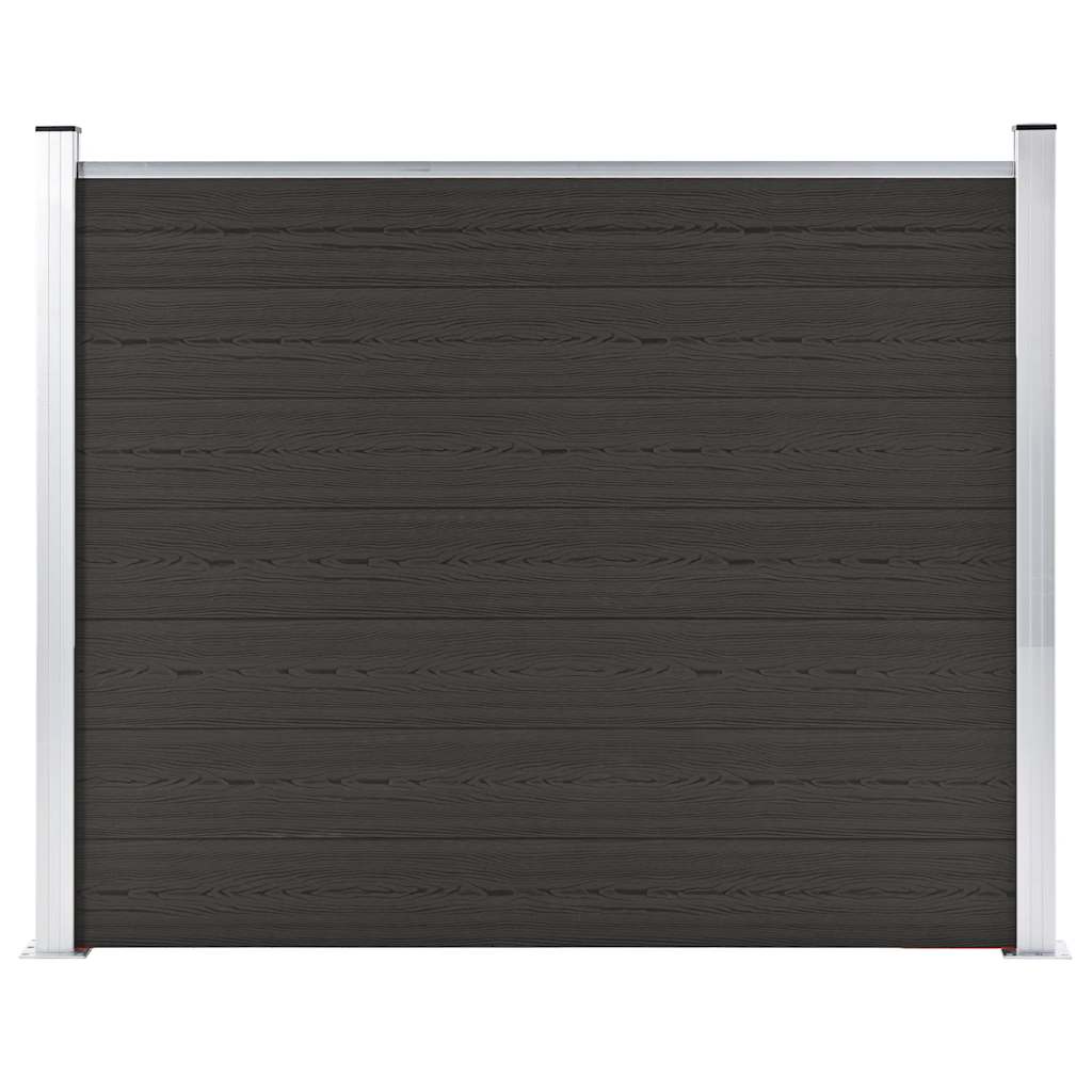 Zaunelement WPC 180x146 cm Schwarz