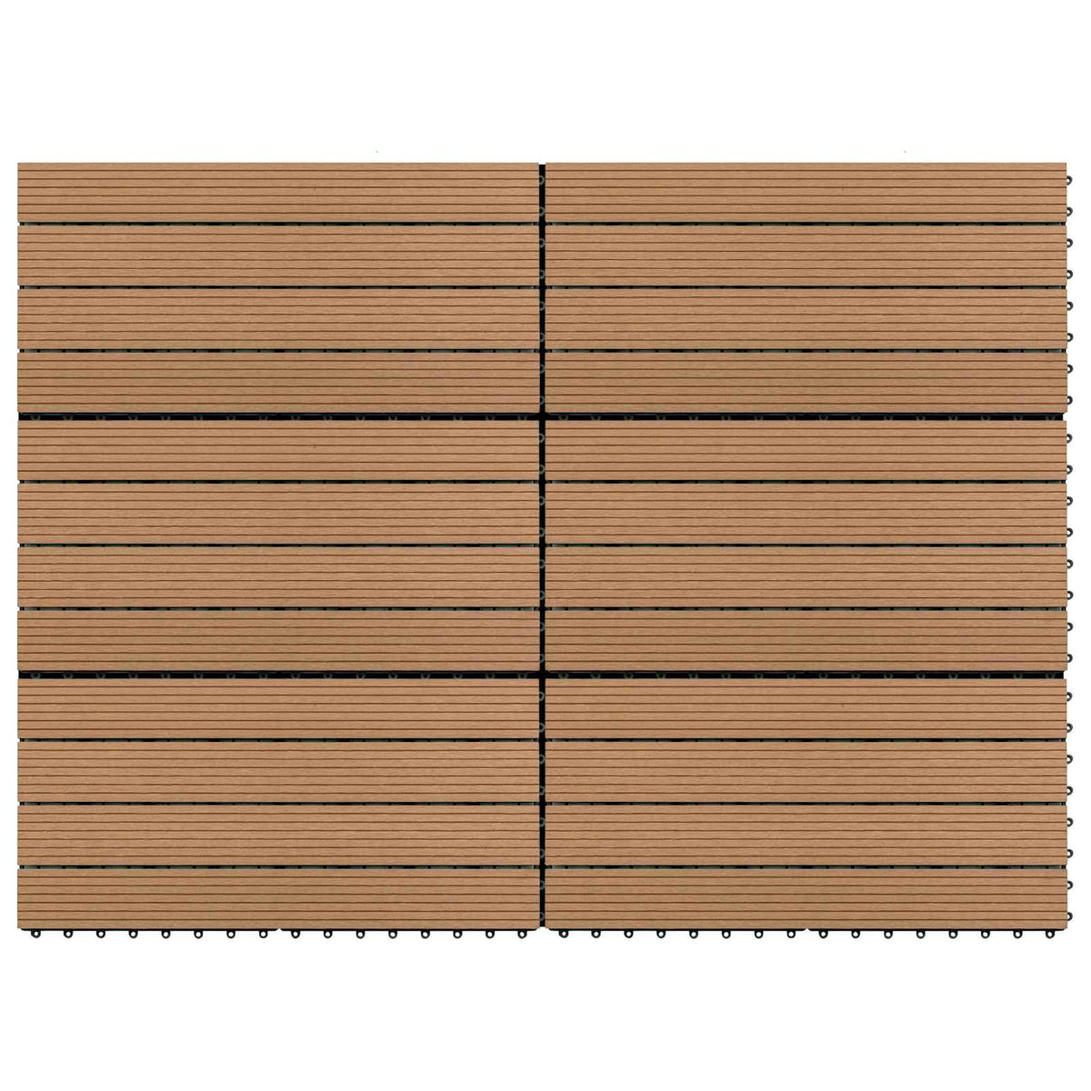 Terrassenfliese 6 Stk. Braun 60 x 30 cm WPC
