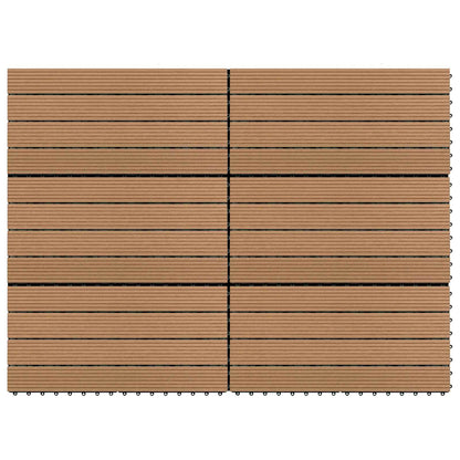 Terrassenfliese 6 Stk. Braun 60 x 30 cm WPC