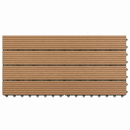 Terrassenfliese 6 Stk. Braun 60 x 30 cm WPC