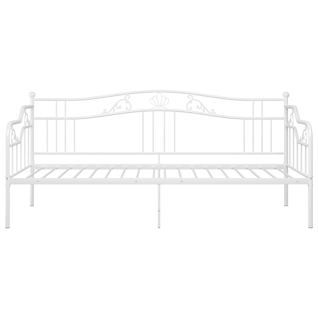 Schlafsofa Bettgestell Weiß Metall 90x200 cm