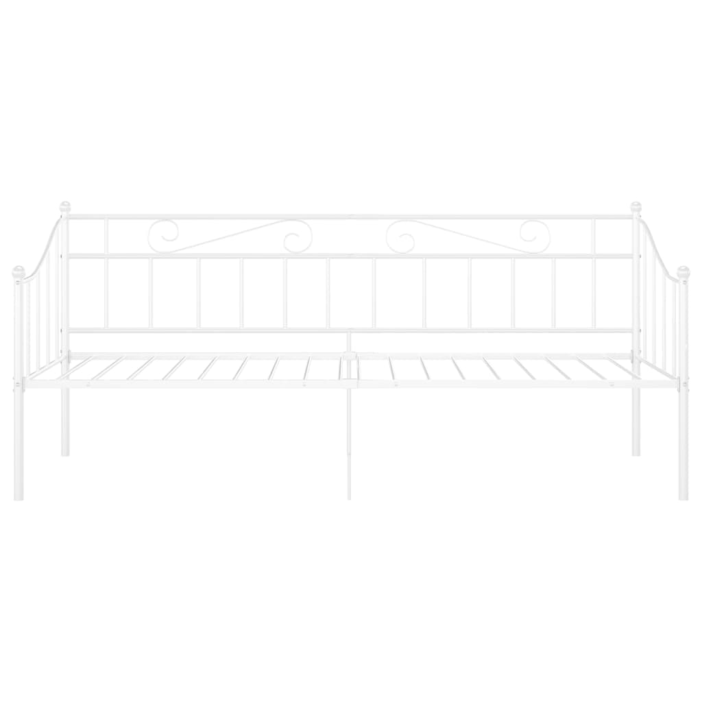 Schlafsofa Bettgestell Weiß Metall 90x200 cm