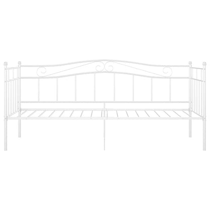 Schlafsofa Bettgestell Weiß Metall 90x200 cm