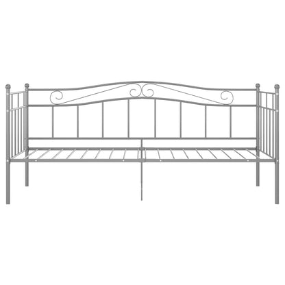 Schlafsofa Bettgestell Grau Metall 90x200 cm