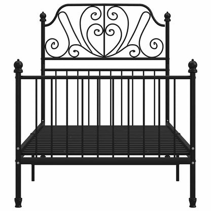 Bettgestell Schwarz Metall 90x200 cm