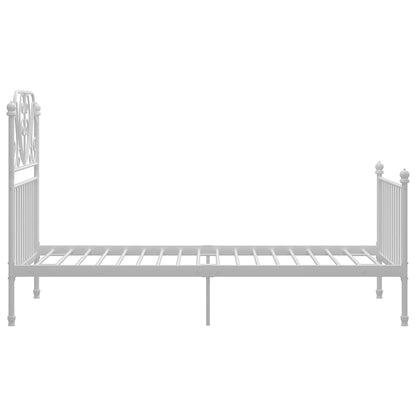 Bettgestell Weiß Metall 90x200 cm