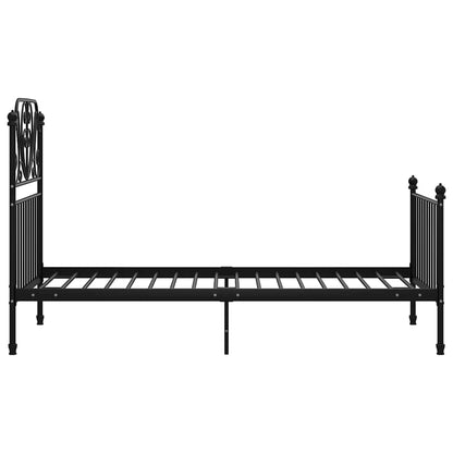 Bettgestell Schwarz Metall 100x200 cm