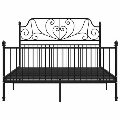 Bettgestell Schwarz Metall 140x200 cm