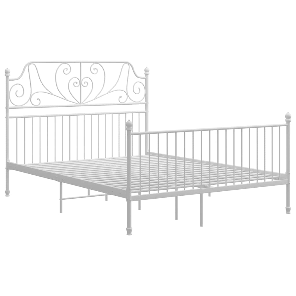 Bettgestell Weiß Metall 140x200 cm