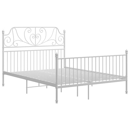 Bettgestell Weiß Metall 140x200 cm