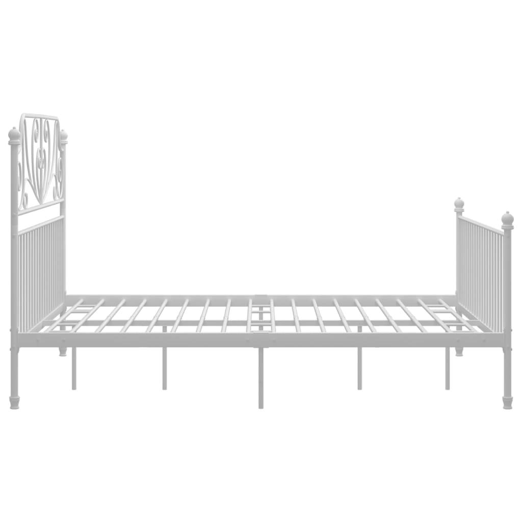 Bettgestell Weiß Metall 140x200 cm