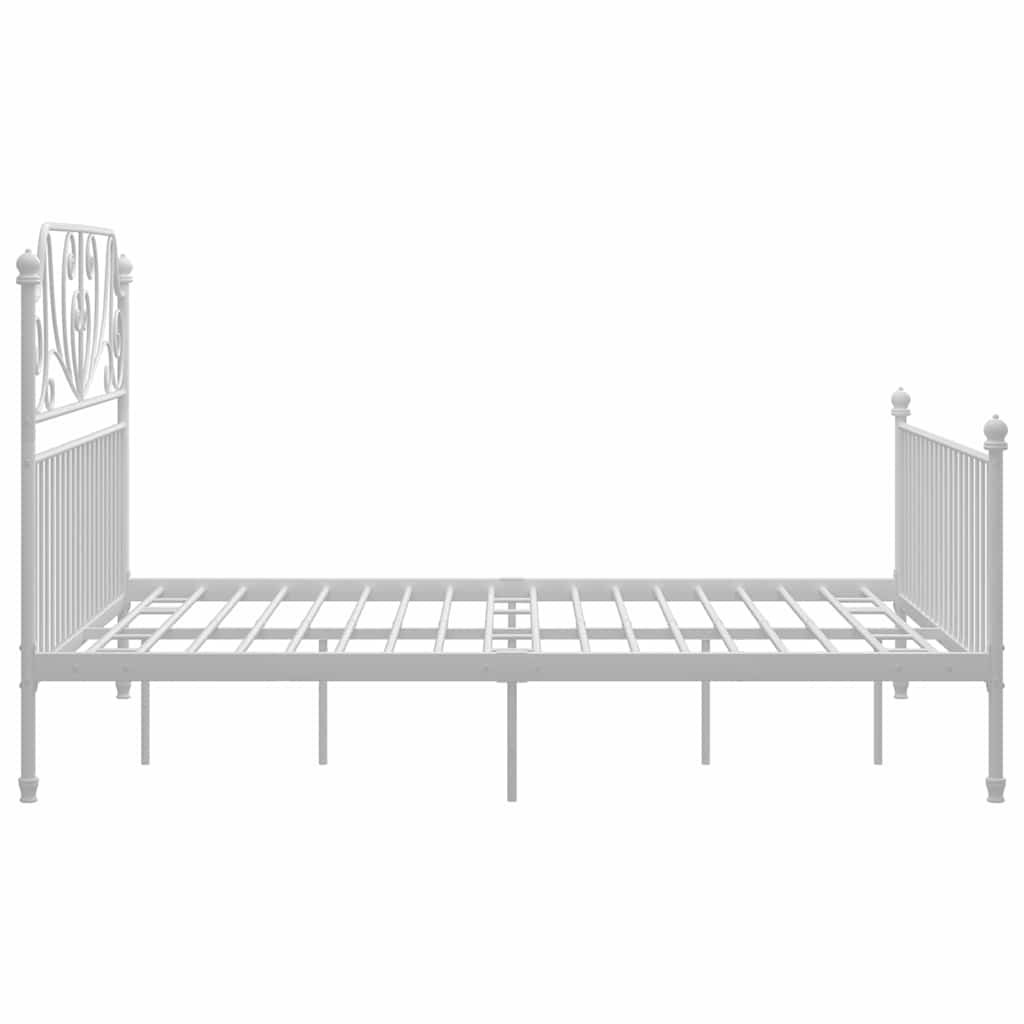 Bettgestell Weiß Metall 140x200 cm