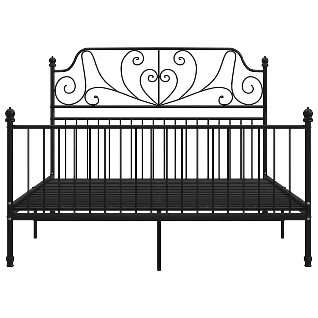 Bettgestell Schwarz Metall 160x200 cm