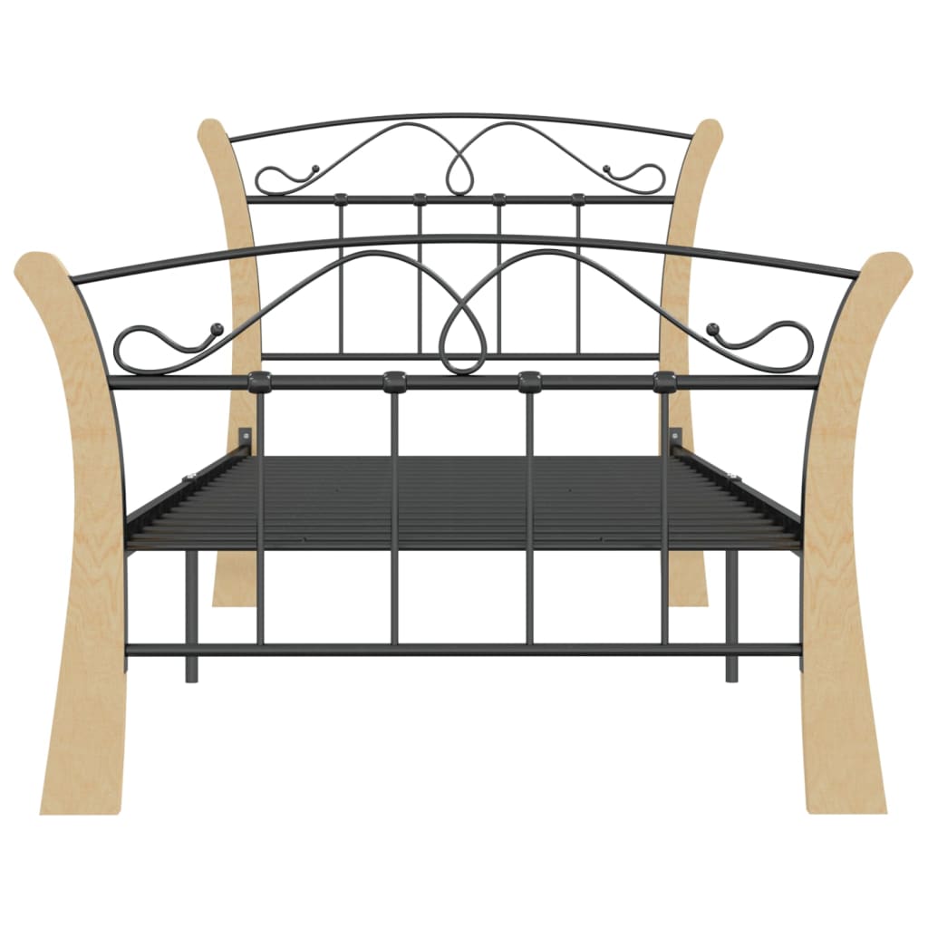 Bettgestell Schwarz Metall 90x200 cm