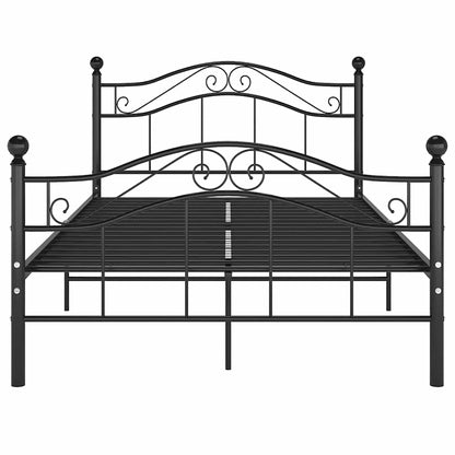 Bett Schwarz Metall 120x200 cm