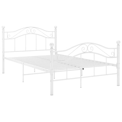 Bett Weiß Metall 120x200 cm