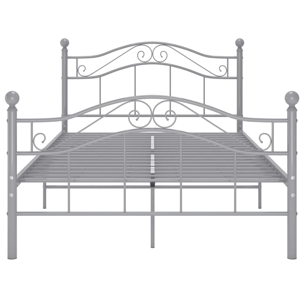 Bett Grau Metall 120x200 cm