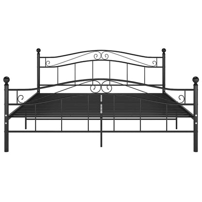 Bett Schwarz Metall 160x200 cm