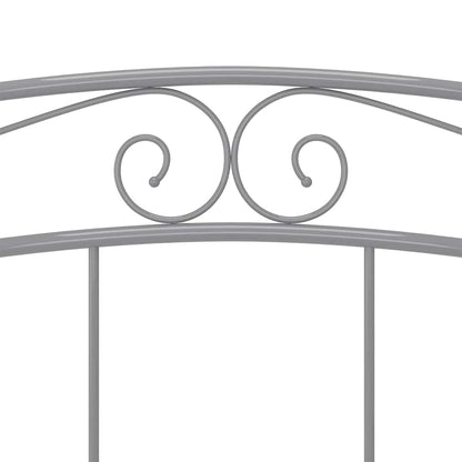 Bett Grau Metall 200x200 cm