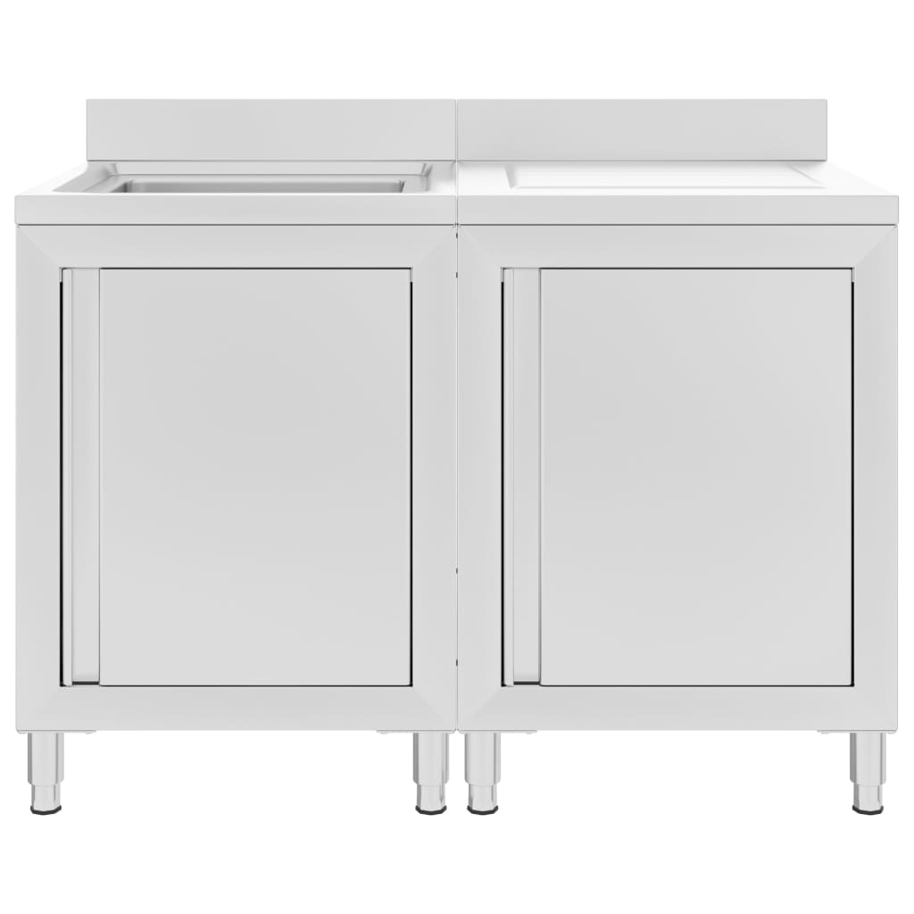 Gastro-Spülenunterschrank Edelstahl 120x60x96 cm