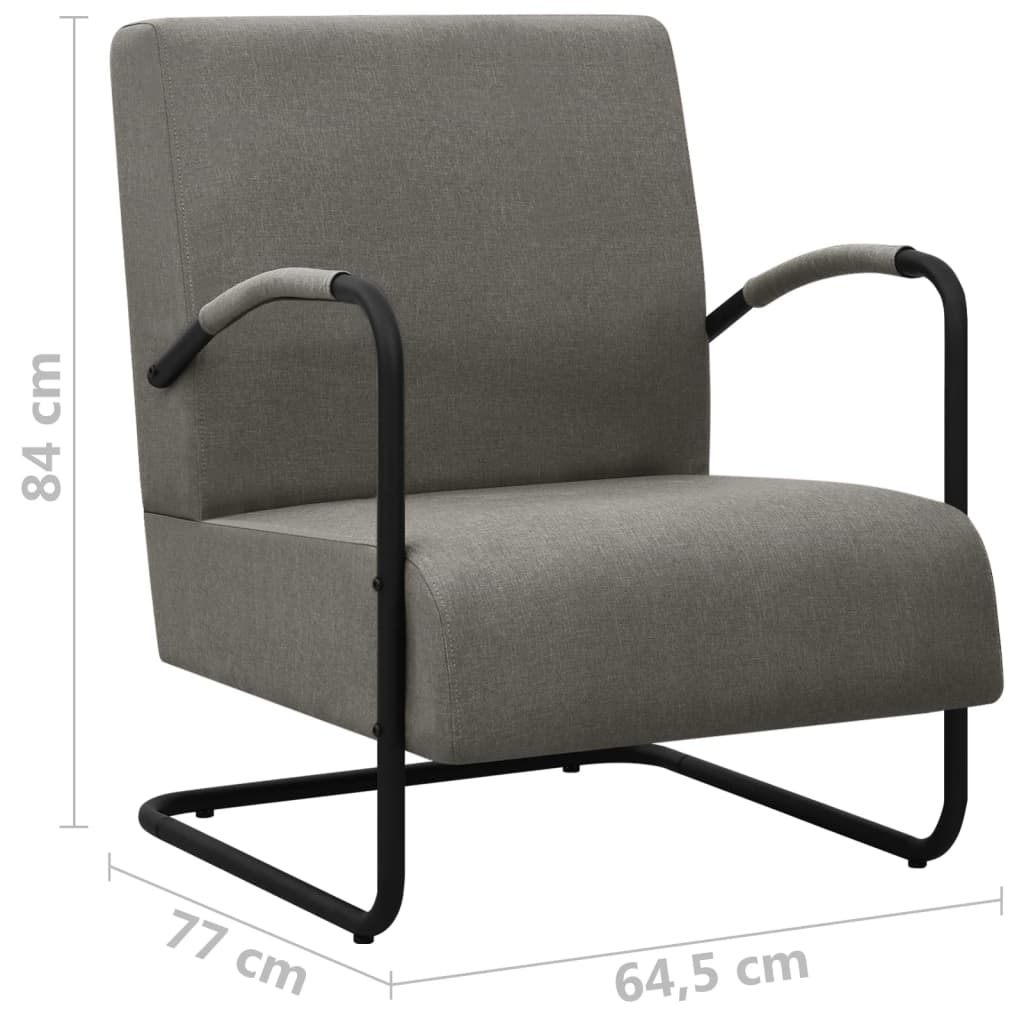 Sessel Hellgrau Stoff