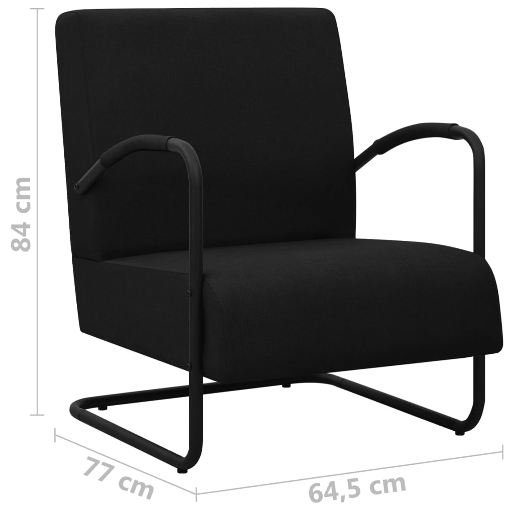 Sessel Schwarz Stoff