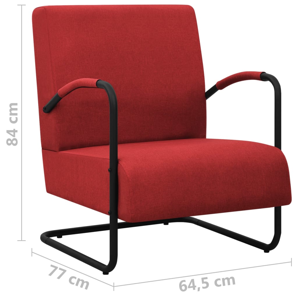 Sessel Weinrot Stoff