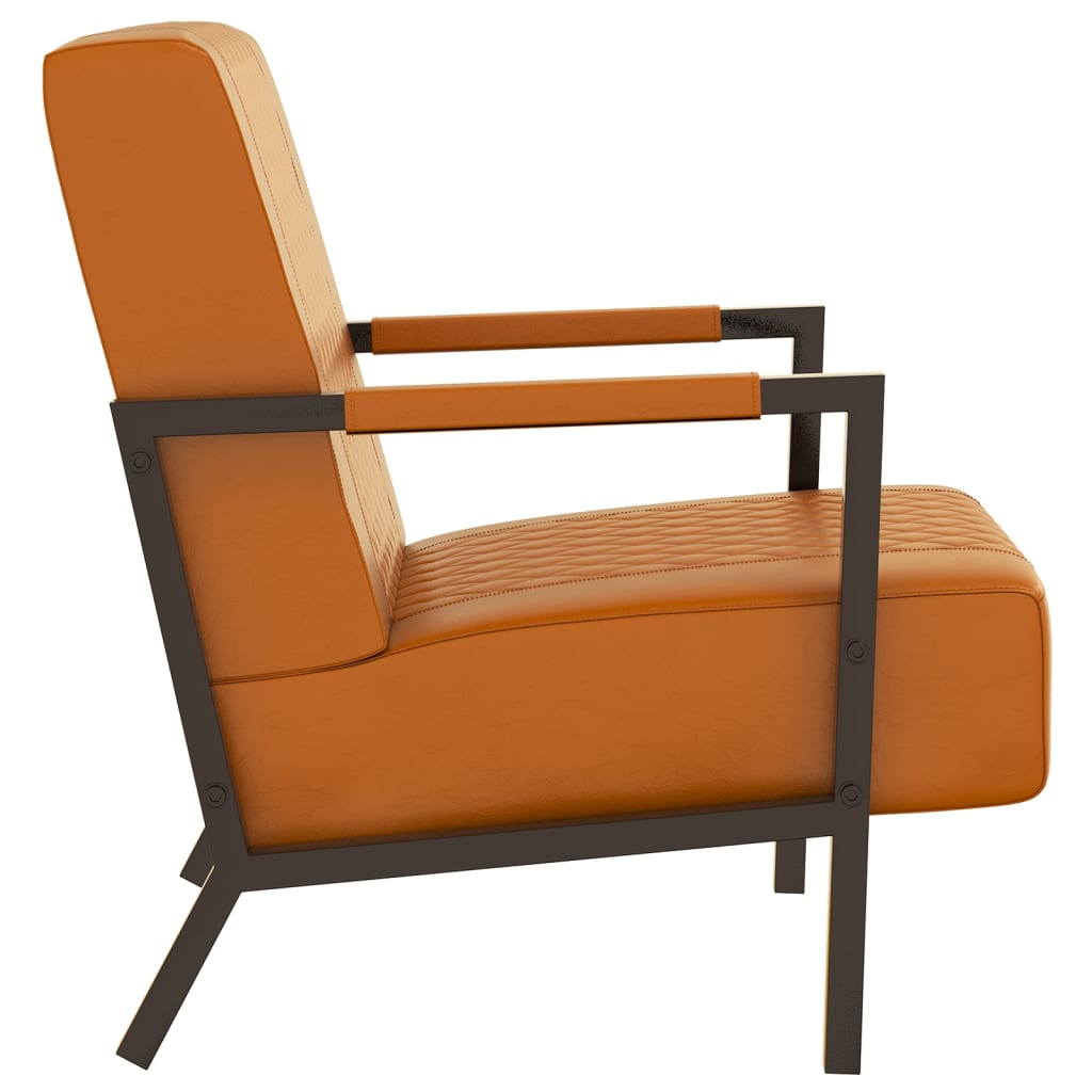Sessel Braun Kunstleder