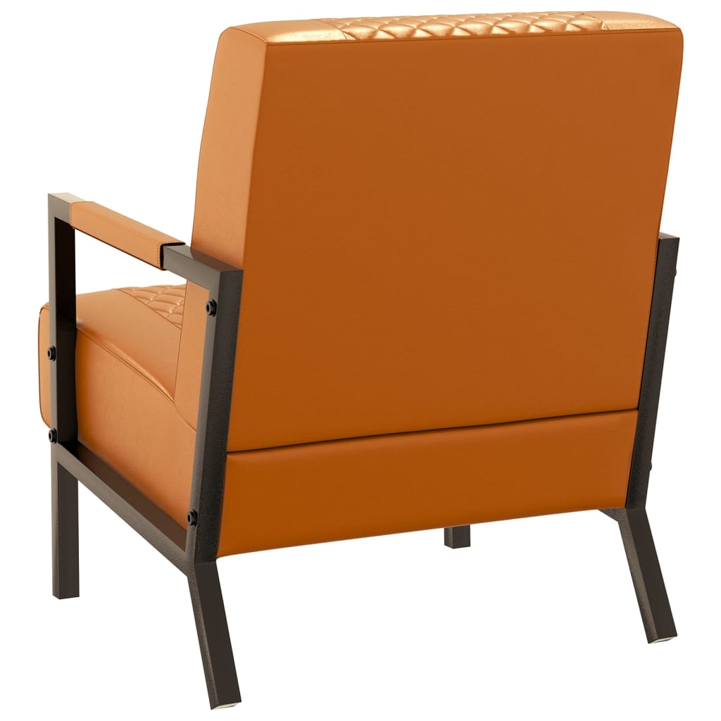 Sessel Braun Kunstleder
