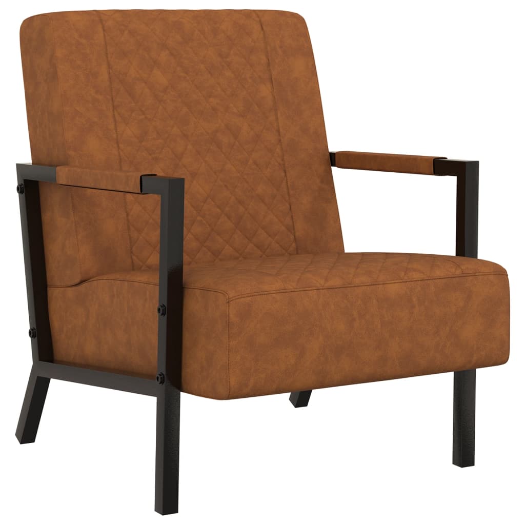 Sessel Mattbraun Kunstleder
