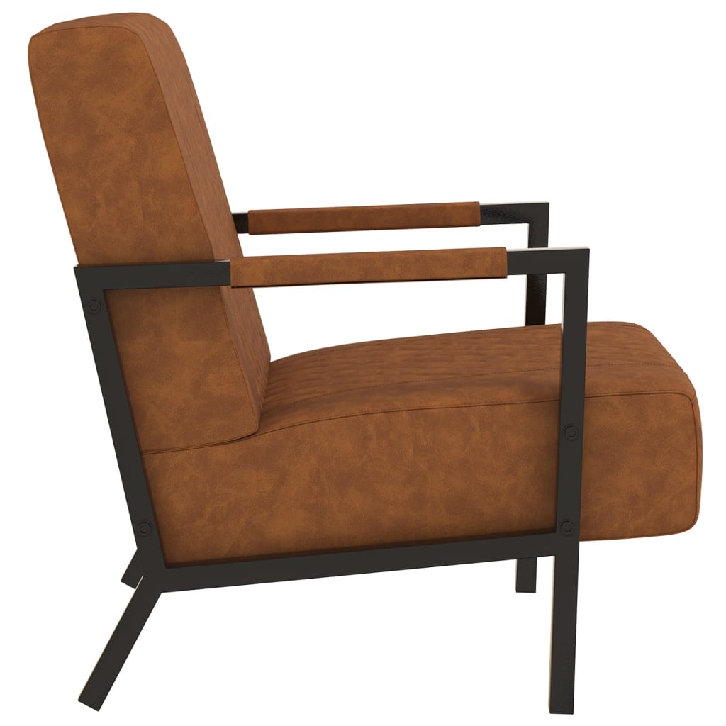 Sessel Mattbraun Kunstleder