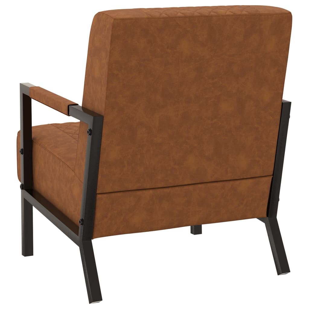 Sessel Mattbraun Kunstleder