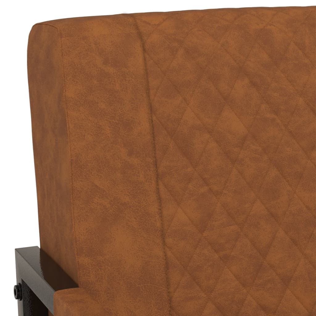 Sessel Mattbraun Kunstleder