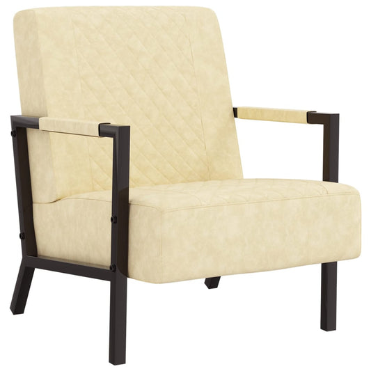 Sessel Creme Kunstleder
