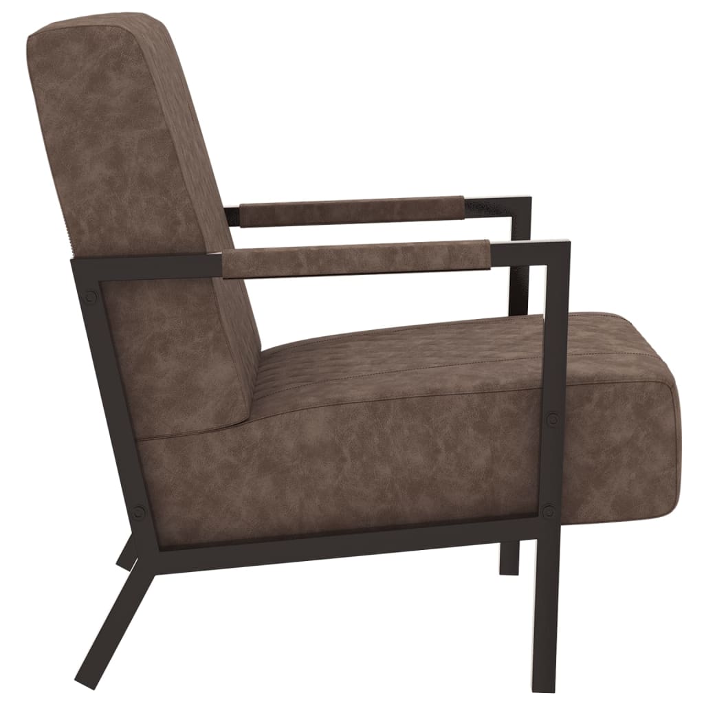 Sessel Dunkelbraun Kunstleder