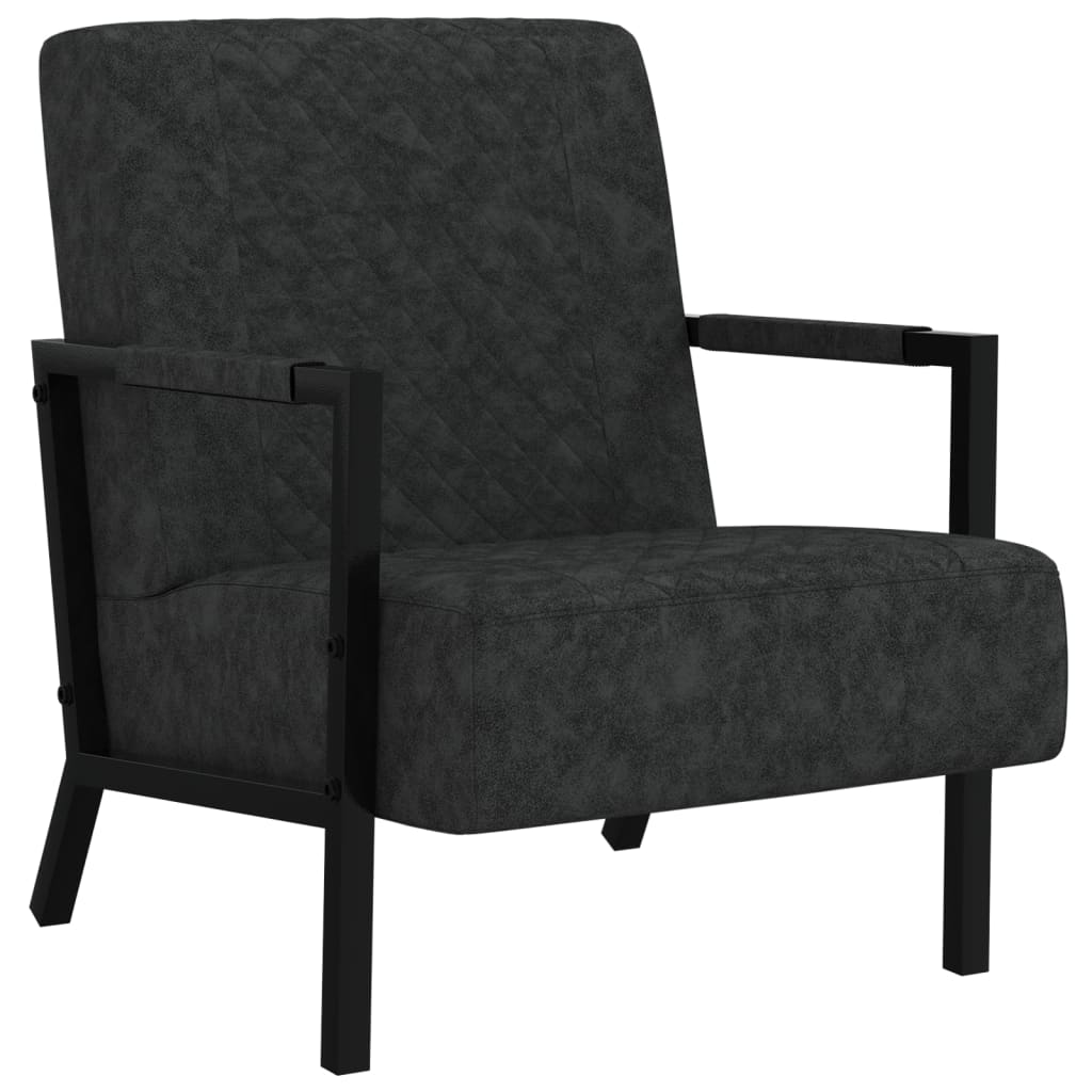 Sessel Schwarz Kunstleder