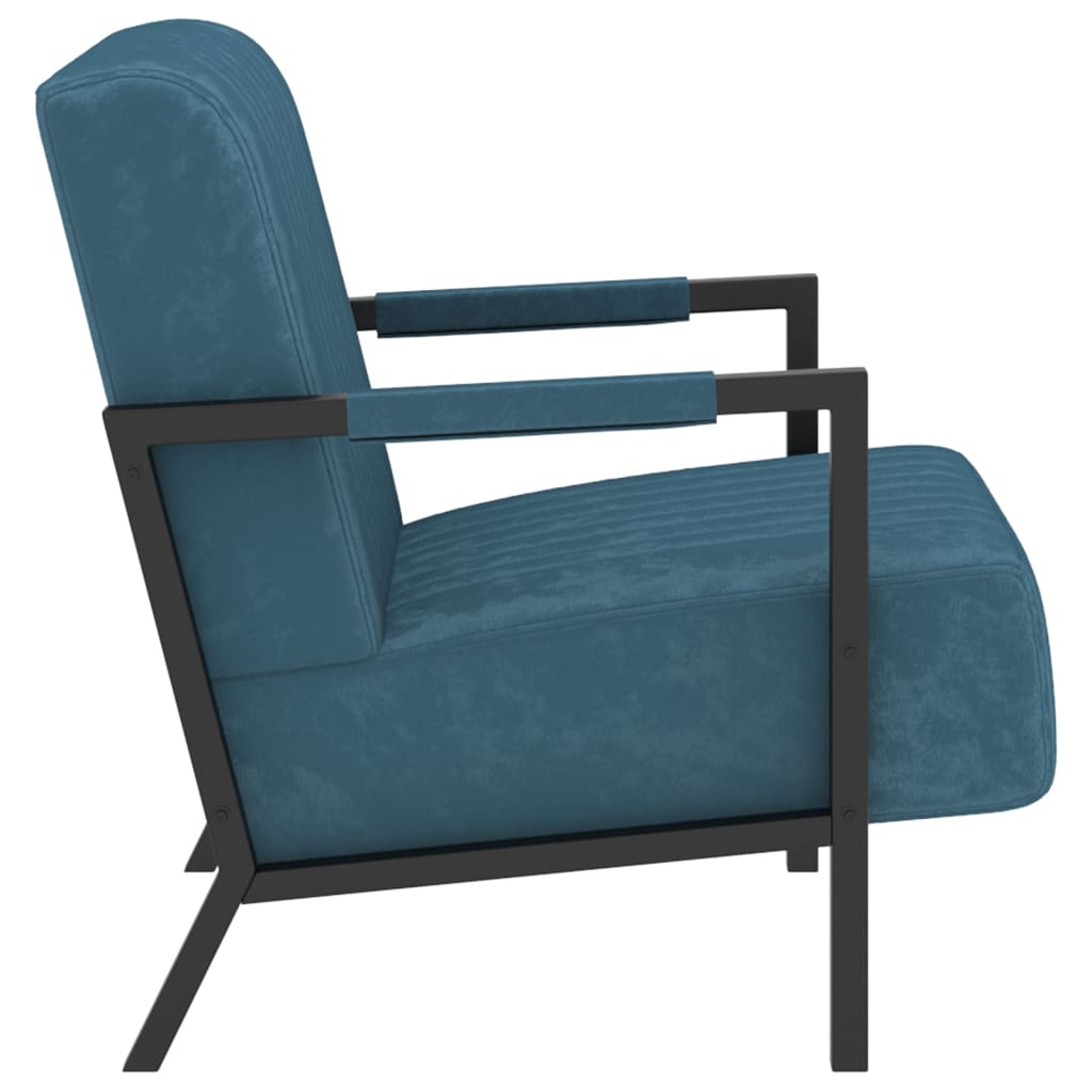 Sessel Blau Samt